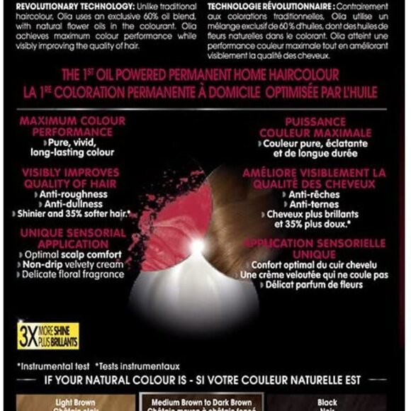 Garnier Olia Permanent Oil Powered Hair Color, 4.62 Dark Garnet Red - Picture 4 of 8